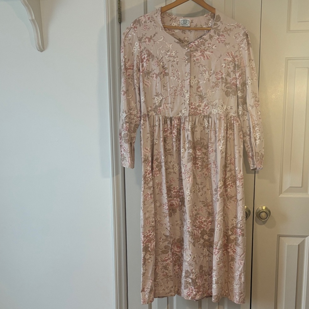 Vintage Laura Ashley Blush Floral Dress